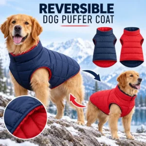 Reversible Dog Puffer Coat