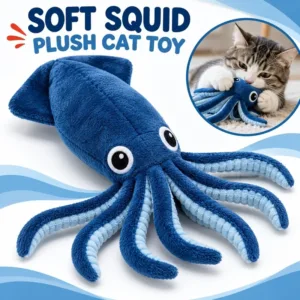 Soft Squid Plush Cat Toy