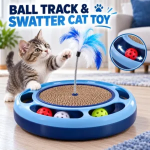 Ball Track & Swatter Cat Toy