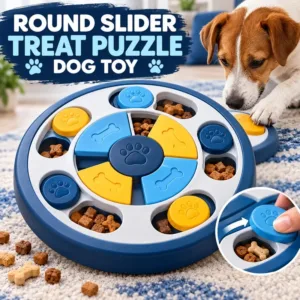 Round Slider Treat Puzzle Dog Toy