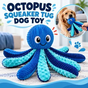 Octopus Squeaker Tug Dog Toy